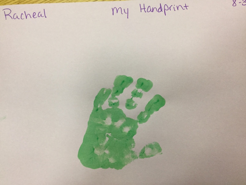 Racheal Hylton, "My Handprint"