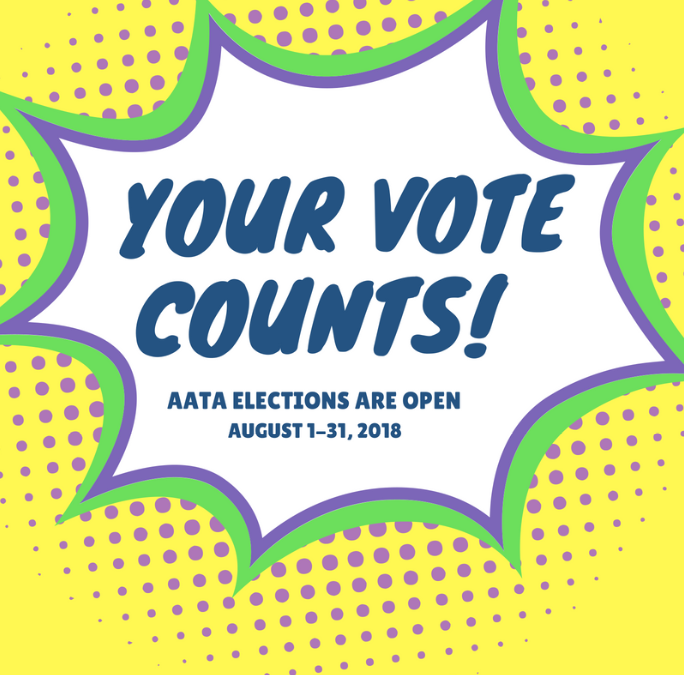 AATA Elections Now Open! (August 1-31, 2018)