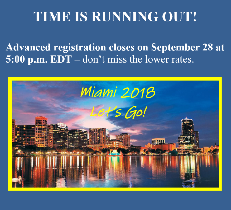 Two Weeks Left to Register at the Lower Rates: Don’t Miss Out on the Numerous Opportunities to Connect with Colleagues at Conference!