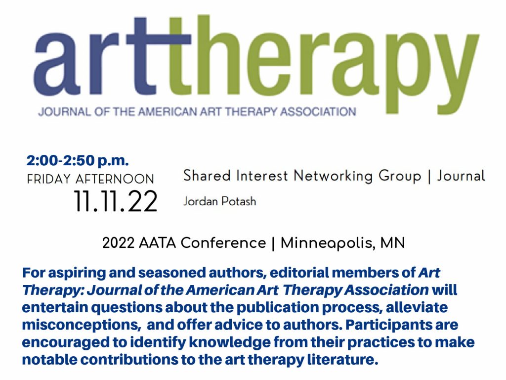 Join the journal shared interest group at the aata in person conference