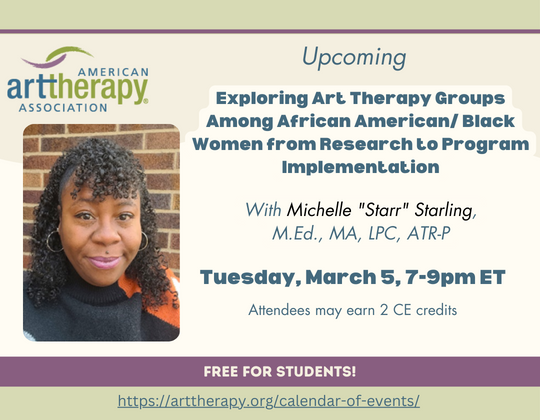 Join Us for a Virtual CE Session, Exploring Art Therapy Groups Among African American/Black Women
