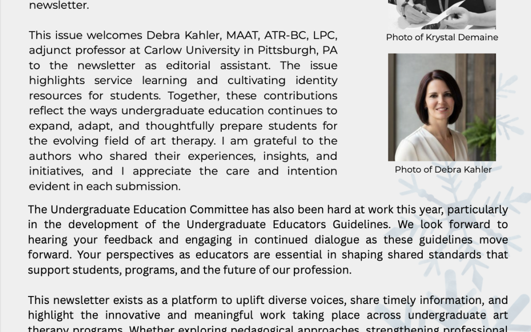 AATA Undergraduate Education Committee Updates
