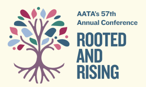 AATA2026 tree logo yellow background
